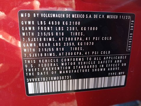 Used 2024 Volkswagen Taos SE w/ Panoramic Sunroof Package image 31