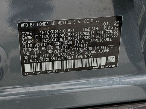 New 2026 Honda HR-V LX image 21