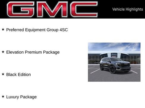 New 2026 GMC Acadia Elevation w/ Black Edition FWD image 4