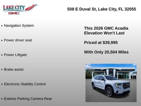 Used 2026 GMC Acadia Elevation FWD image 8