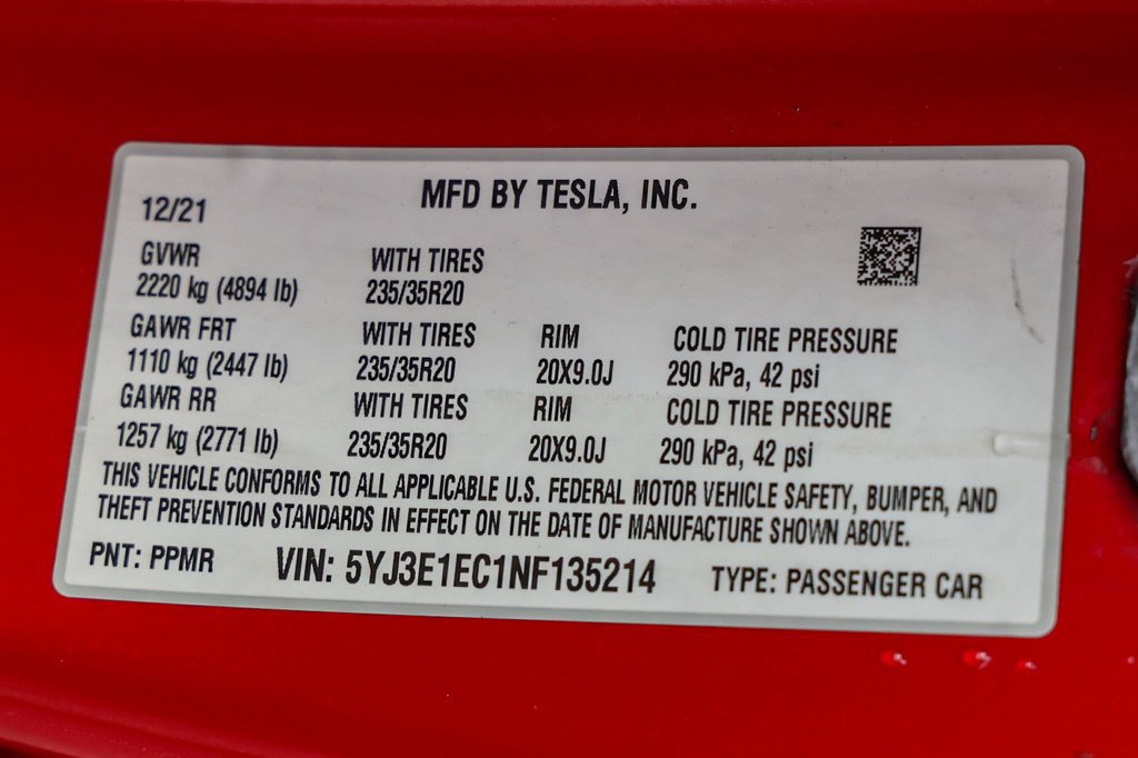 Used 2022 Tesla Model 3 Performance AWD/4WD image 30