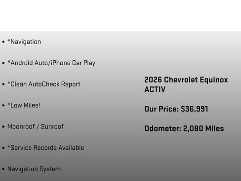 Used 2026 Chevrolet Equinox ACTIV AWD/4WD image 12