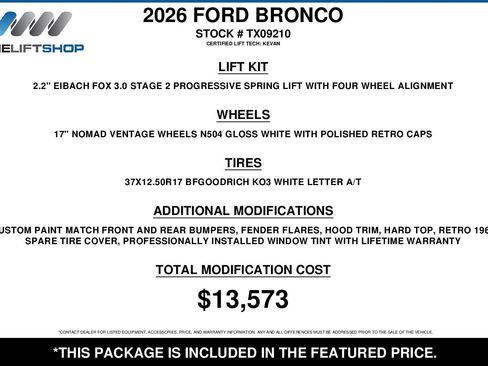 Used 2026 Ford Bronco Outer Banks AWD/4WD image 2