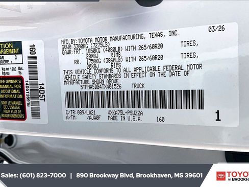 New 2026 Toyota Tundra Platinum AWD/4WD image 7