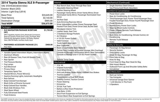 Used 2014 Toyota Sienna XLE FWD image 46