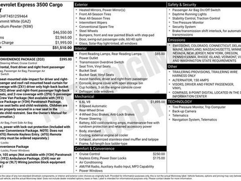 New 2025 Chevrolet Express 3500 Extended w/ Driver Convenience Package image 5