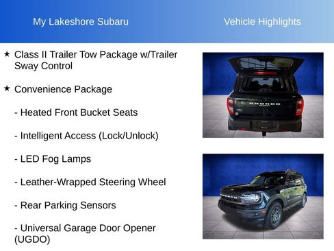 Used 2022 Ford Bronco Sport Big Bend w/ Convenience Package AWD/4WD image 11