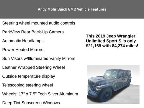 Used 2019 Jeep Wrangler Unlimited Sport S image 8