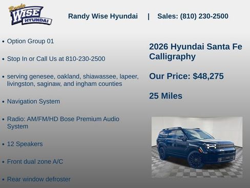 New 2026 Hyundai Santa Fe Calligraphy AWD/4WD image 5