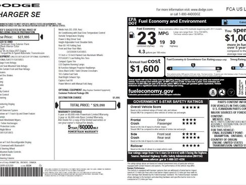 Used 2017 Dodge Charger SE RWD image 22