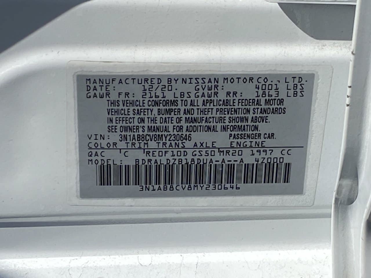 Certified 2021 Nissan Sentra SV w/ SV Premium Package FWD image 12