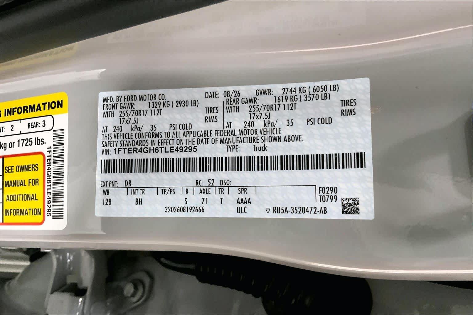 New 2026 Ford Ranger XLT w/ Equipment Group 301A High RWD image 20