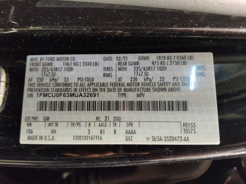 Used 2021 Ford Escape S FWD image 33