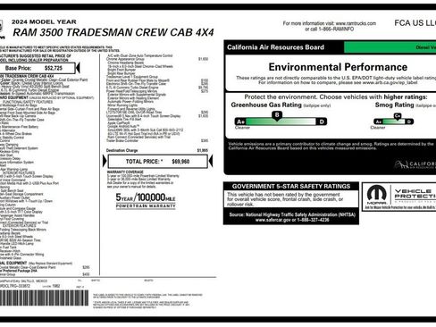 Used 2024 RAM 3500 Tradesman w/ Chrome Appearance Group AWD/4WD image 3