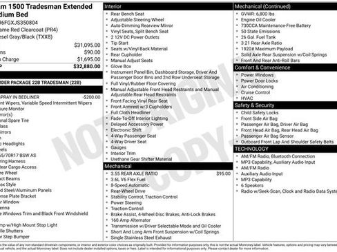 Used 2018 RAM 1500 Tradesman RWD image 2