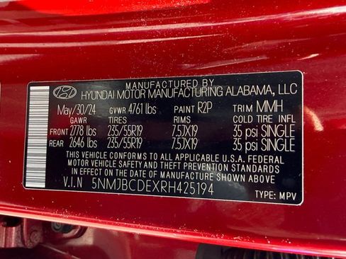 Certified 2024 Hyundai Tucson SEL AWD/4WD image 33