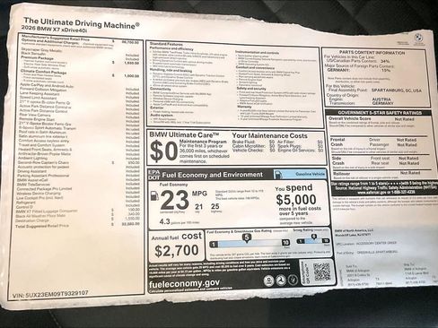 New 2026 BMW X7 xDrive40i w/ Premium Package image 19