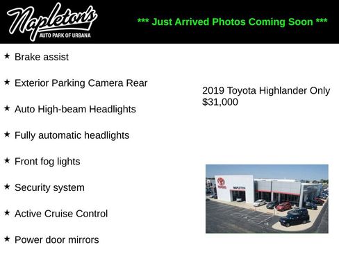 Used 2019 Toyota Highlander XLE w/ Protection Package #3 AWD/4WD image 2