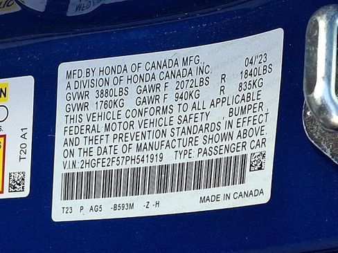 Certified 2023 Honda Civic Sport image 23