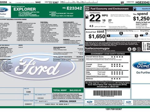 Used 2017 Ford Explorer Limited w/ Equipment Group 301A FWD image 5