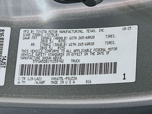 New 2026 Toyota Tundra Platinum image 30