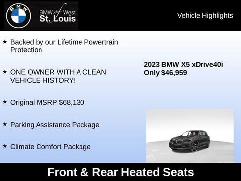Used 2023 BMW X5 xDrive40i w/ Climate Comfort Package image 45