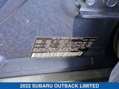 Certified 2022 Subaru Outback Limited w/ Popular Package #2 image 38
