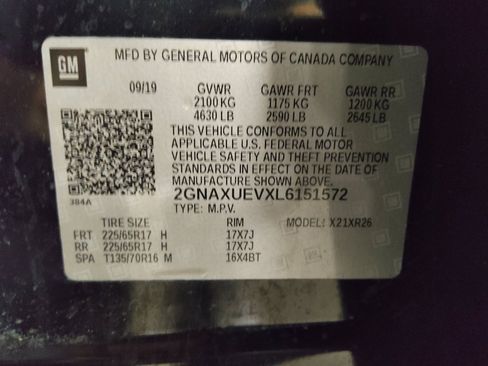 Used 2020 Chevrolet Equinox LT AWD/4WD image 33