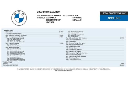 Used 2023 BMW iX xDrive50 w/ Premium Package AWD/4WD image 2