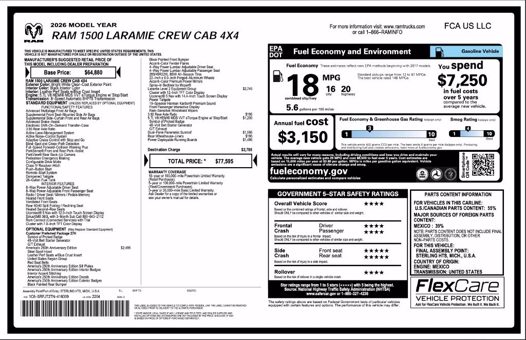 Used 2026 RAM 1500 Laramie AWD/4WD image 7