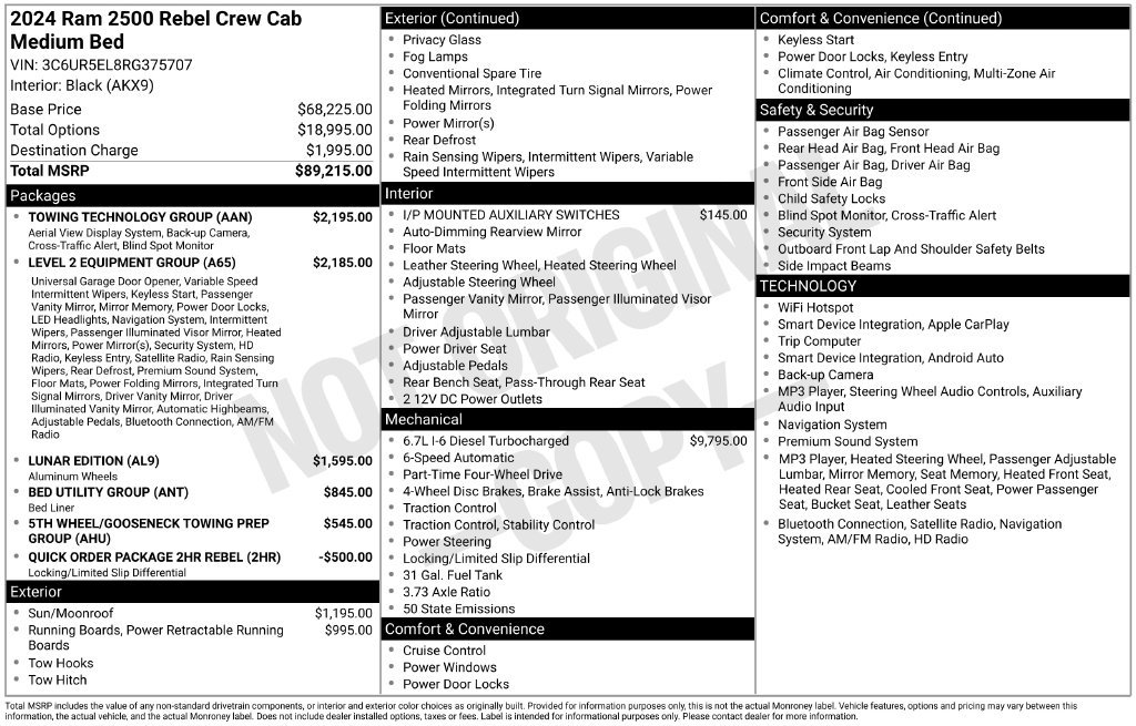 Used 2024 RAM 2500 Rebel w/ Towing Technology Group AWD/4WD image 35