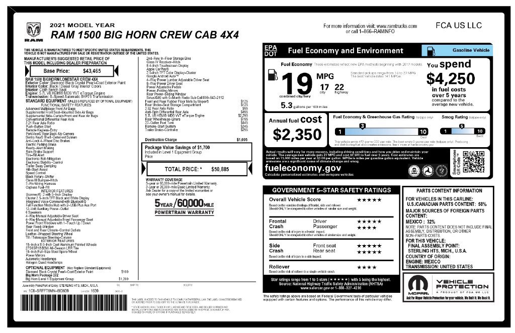 Used 2021 RAM 1500 Big Horn AWD/4WD image 4