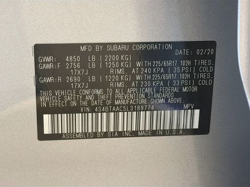 Used 2020 Subaru Outback image 12