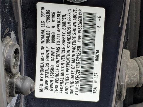 Used 2016 Honda Civic EX image 21