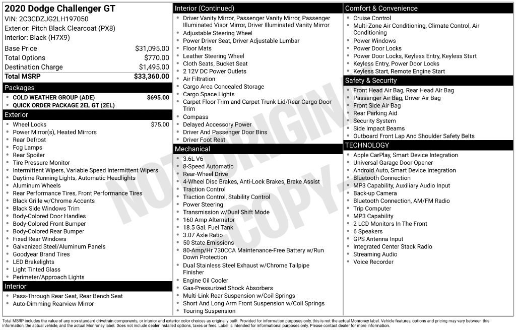 Used 2020 Dodge Challenger GT w/ Cold Weather Group RWD image 13