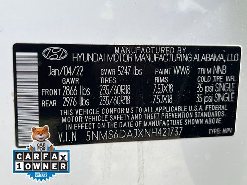 Used 2022 Hyundai Santa Fe SEL w/ Convenience Package image 36