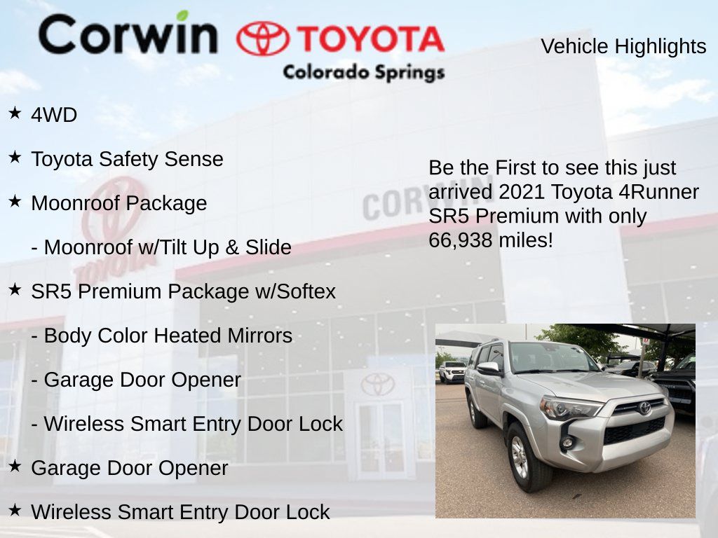 Used 2021 Toyota 4Runner SR5 Premium w/ Moonroof Package AWD/4WD image 4
