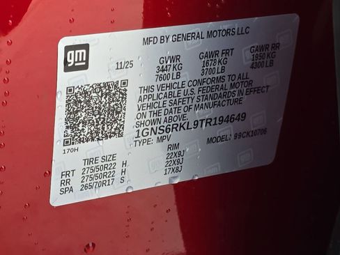 New 2026 Chevrolet Tahoe RST w/ Advanced Technology Package AWD/4WD image 36