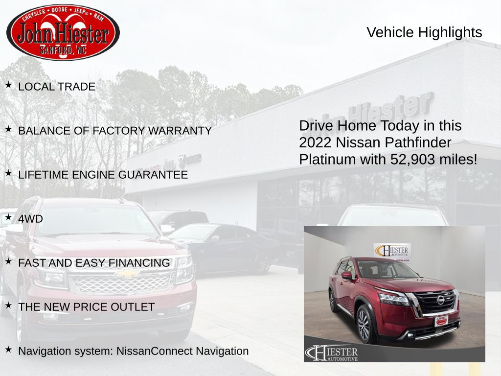 Used 2022 Nissan Pathfinder Platinum AWD/4WD image 5