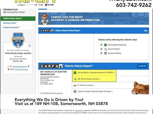 Used 2017 Audi A3 2.0T Premium Plus w/ Premium Plus Package image 5