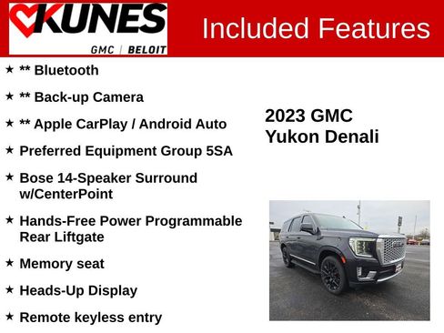 Used 2023 GMC Yukon Denali w/ LPO, Floor Liner Package image 2