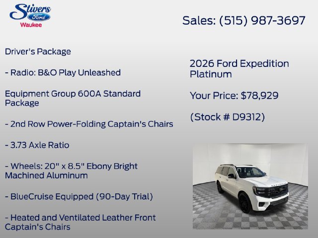 Used 2026 Ford Expedition Platinum w/ Stealth Performance Package AWD/4WD image 16