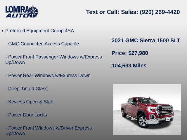 Used 2021 GMC Sierra 1500 SLT w/ SLT Convenience Package AWD/4WD image 8