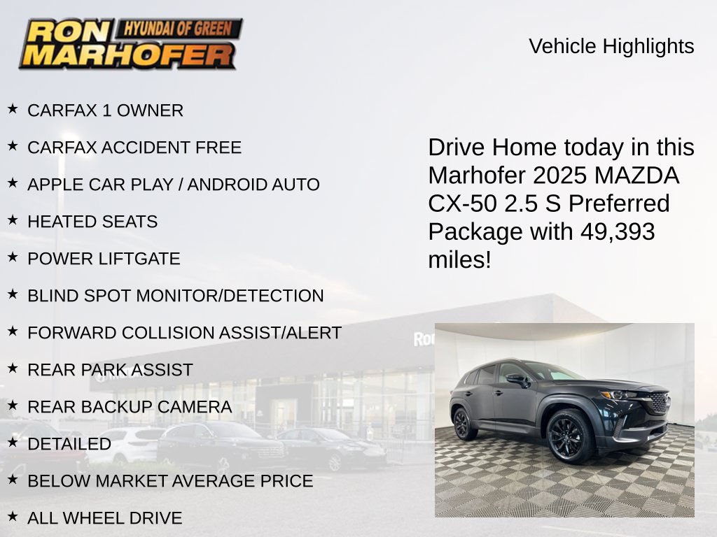 Used 2025 MAZDA CX-50 AWD 2.5 S w/ Preferred Package image 14
