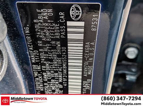 Certified 2021 Toyota Camry XLE w/ Navigation Upgrade Package image 41