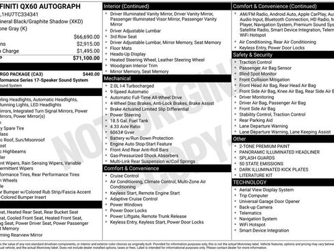 Certified 2026 INFINITI QX60 Autograph w/ Dark Cargo Package image 35