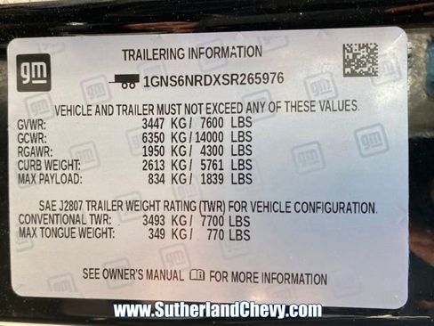Used 2025 Chevrolet Tahoe LT AWD/4WD image 55
