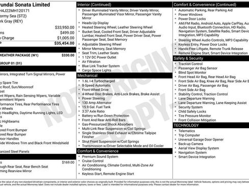 Used 2021 Hyundai Sonata Limited w/ Winter Weather Package FWD image 16