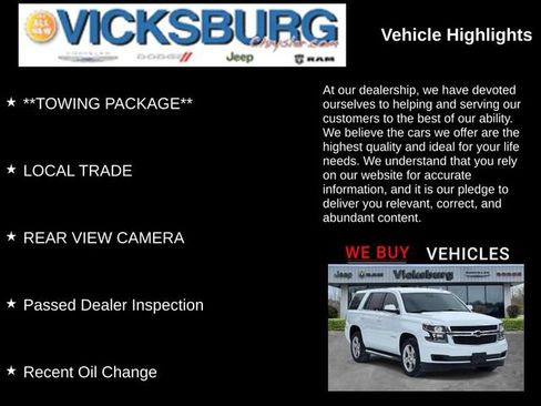 Used 2016 Chevrolet Tahoe LT w/ Max Trailering Package image 13