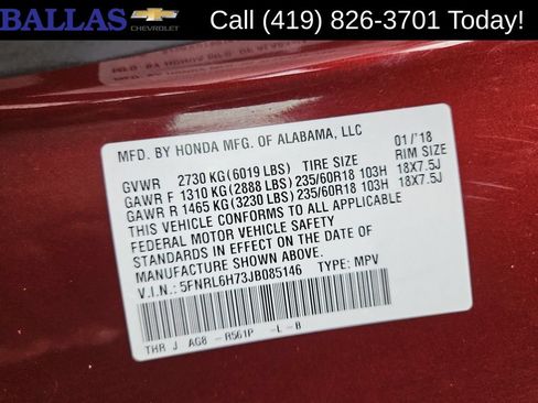 Used 2018 Honda Odyssey EX-L image 35